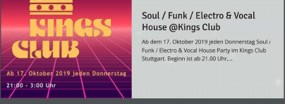 Soul / Funk / Electro & Vocal House @Kings Club