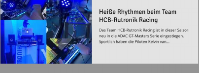 Heiße Rhythmen beim Team HCB-Rutronik Racing