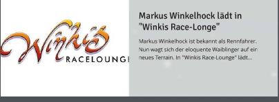 Markus Winkelhock lädt in "Winkis Race-Lounge"