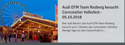 Audi DTM Team Rosberg besucht Cannstatter Volksfest - 05.10.2018