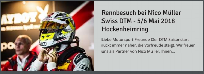 Rennbesuch bei Nico Müller Swiss DTM - 5/6 Mai 2018 Hockenheimring
