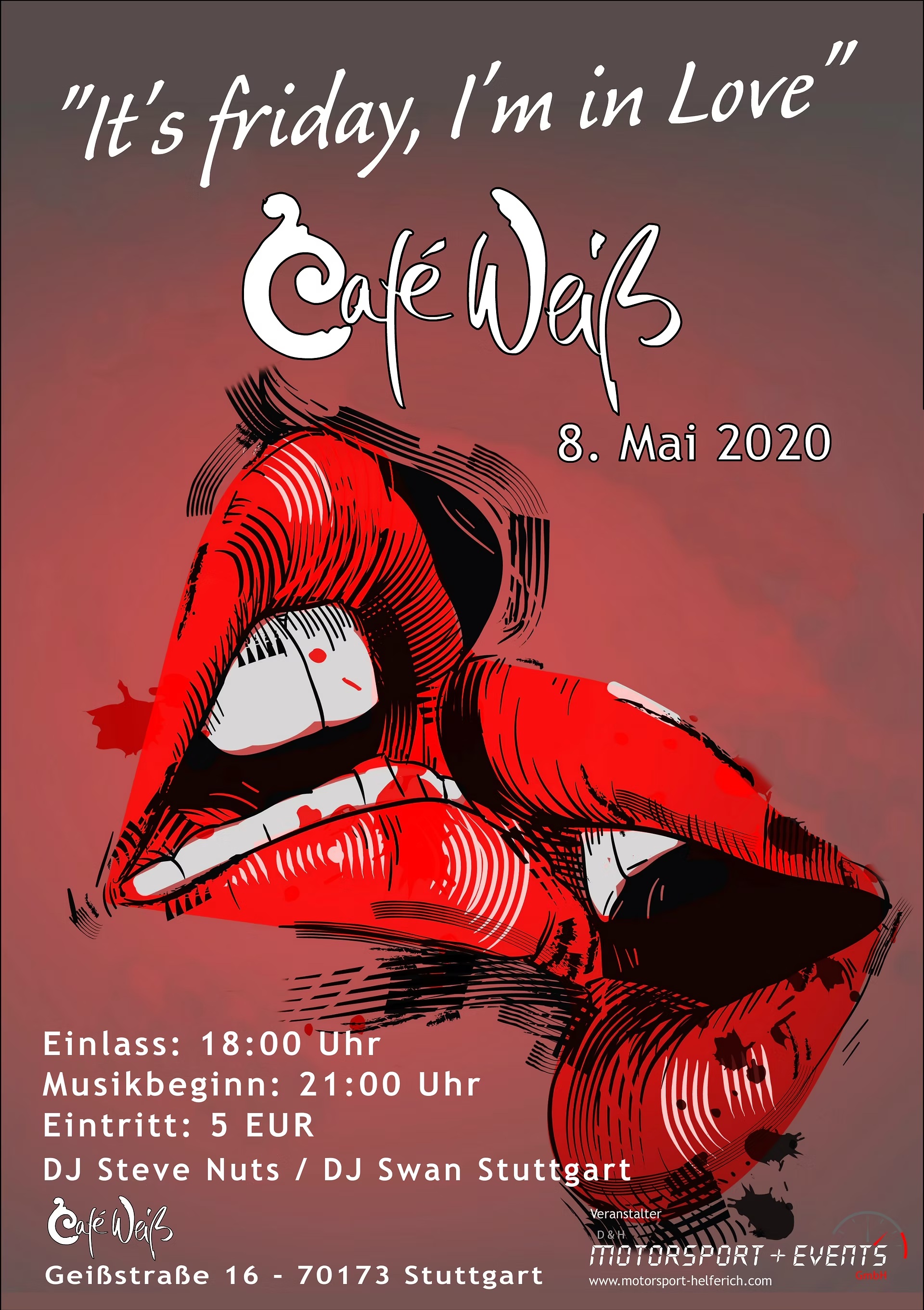 "It's friday, I'm in Love" Party im Cafe Weiß